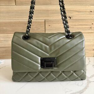 Aldo Green Quilted Handbag